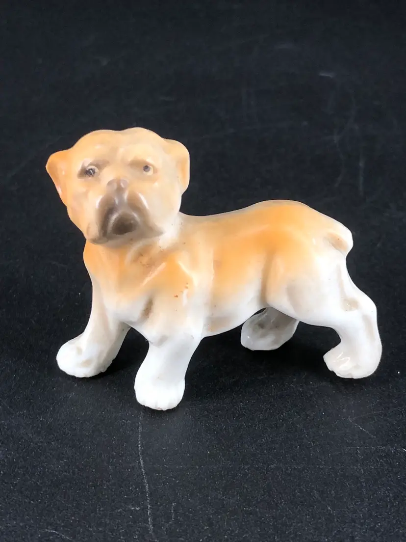 Japan Porcelain Miniature Bulldog Dog Figurine