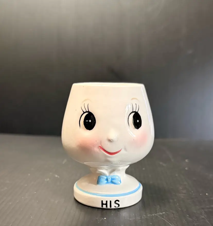 ENESCO Vintage HIS Anthropomorphic Egg Cup Japan