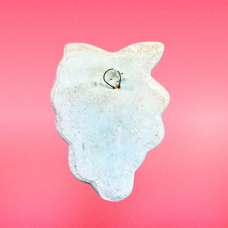 Vintage Retro Chalkware Grape Cluster Plaque, Wall Decor, READ