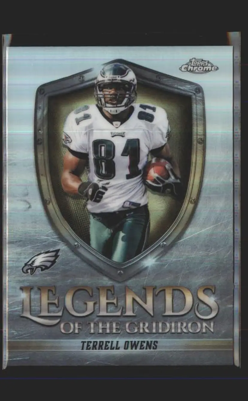 Terrell Owens 2025 Topps Chrome Legends of the Gridiron Refractor - (140) - Philadelphia Eagles