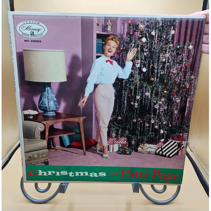 Patti Page *Decor Only* Christmas Album Cover 12.5" X 12.5"