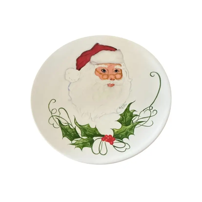 Santa Christmas Cookie Plate