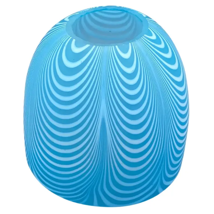 Antique Victorian Clarke Nailsea Pulled Feather Fairy Lamp Top READ