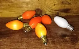Vintage Set of Replacement Bulbs for Christmas Light Candles or Other Uses
