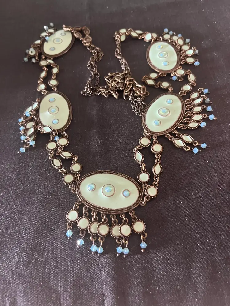 Long Enamel Decorative Necklace