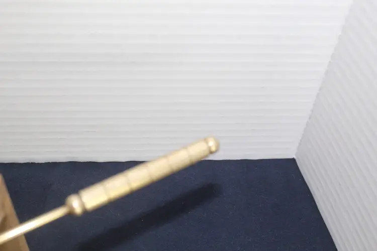 Vintage Brass Gold Tone Long Candle Snuffer Ribbed Handle Elongated Bell