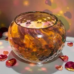 Vintage MDINA GLASS Small Art Glass Bowl ~ Made in Malta ~ Signed