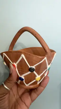 Italian Pottery Basket