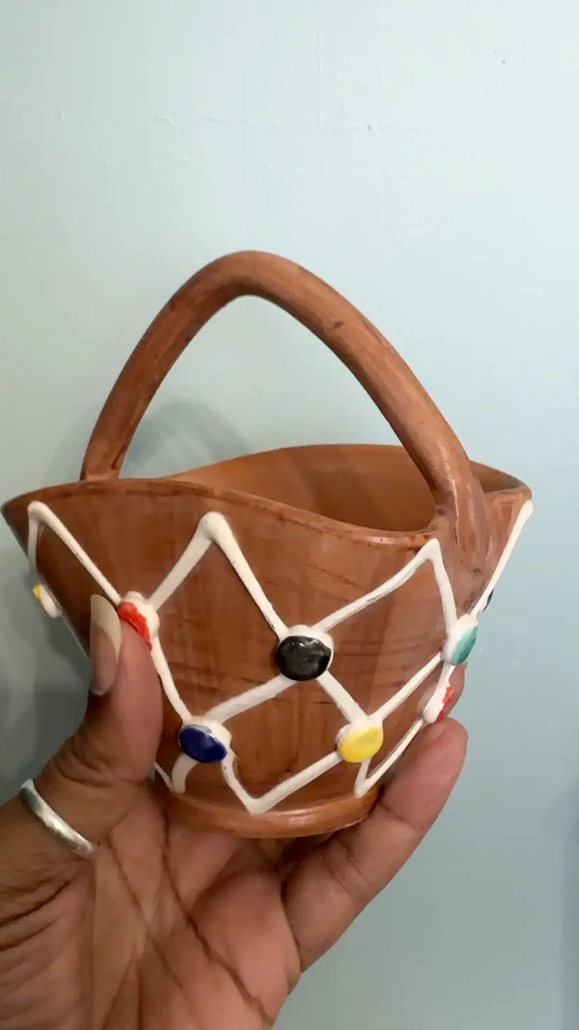 Italian Pottery Basket