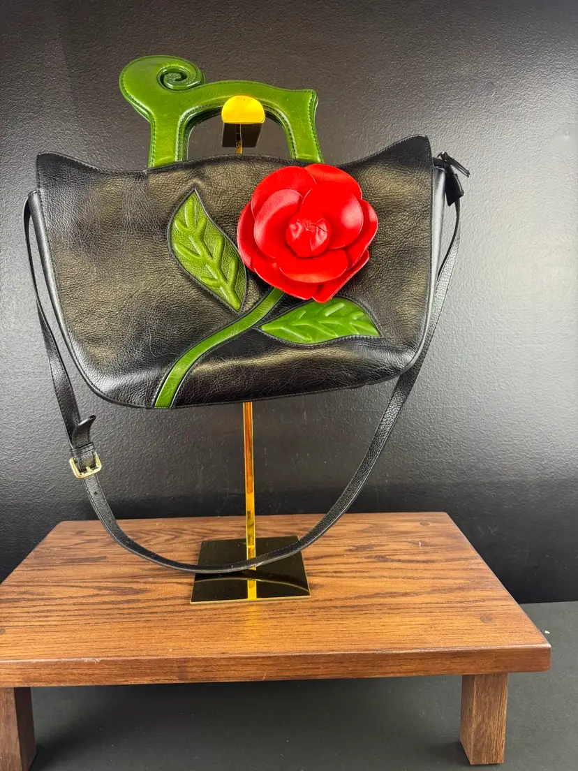 TT25. Pijushi Co. Designer Handbag with Crossbody Strap