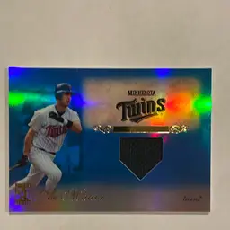 Joe Mauer 2009 Topps Tribute Blue Relic /75 Minnesota Twins