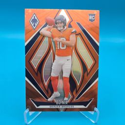 Bo Nix 2024 Panini Phoenix #159 Orange Rookie Color Match RC Denver Broncos