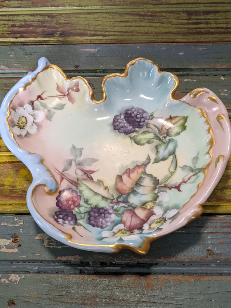 Vintage Hand painted Trinket Dish, marked