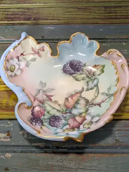 Vintage Hand painted Trinket Dish, marked