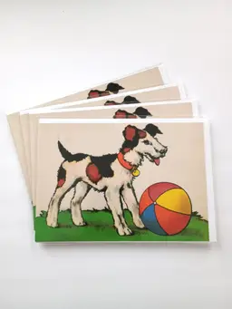 4 x Vintage Rabbit Design Greeting Cards and Envelopes Easter Mothers Day