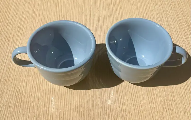 HLC Fiesta Periwinkle Tea/Coffee Cups Set Of 2 - Vintage