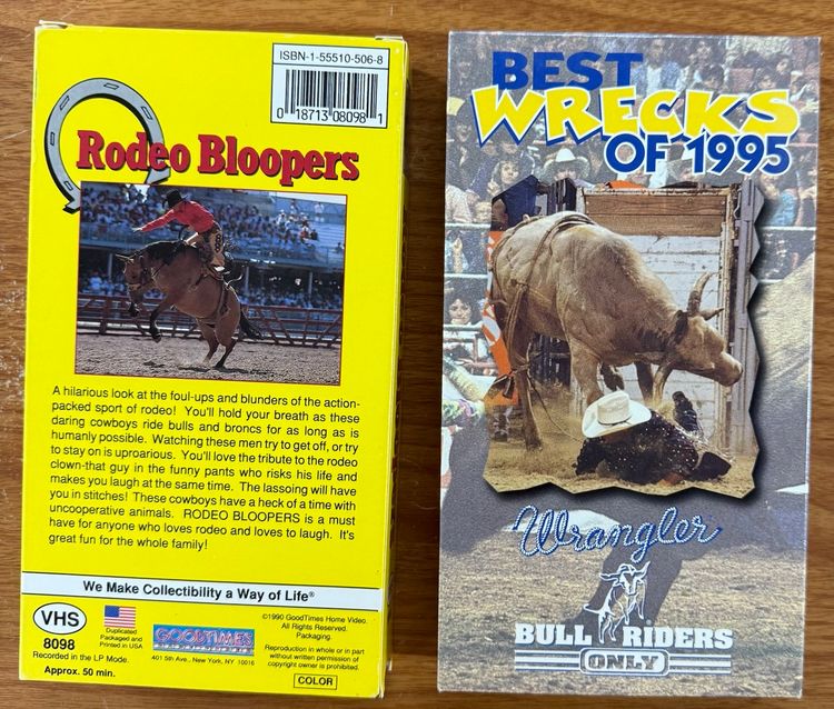 Rodeo Bloopers& Rodeo Wrecks VHS -2