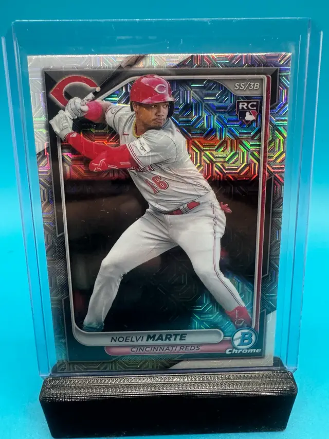 Noelvi Marte Bowman Chrome Mojo Refractor RC Cincinnati Reds