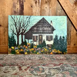 original oil painting- home and garden
