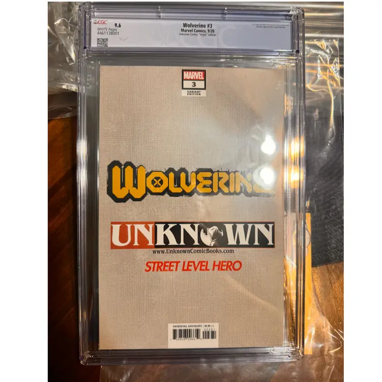 Cgc 9.6 WOLVERINE #3 (2020) Mico Suayan Omega Red Unknown Comics Virgin Variant