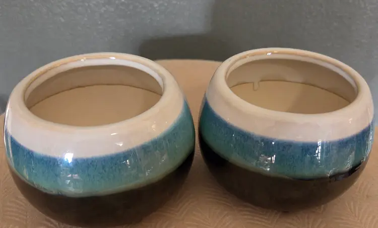 Handcrafted Blue Gradient Ceramic Planters