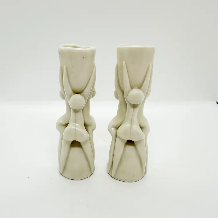 RARE Handmade Porcelain Naked Butts Candle Stick Holders Feminist Witchy 70s