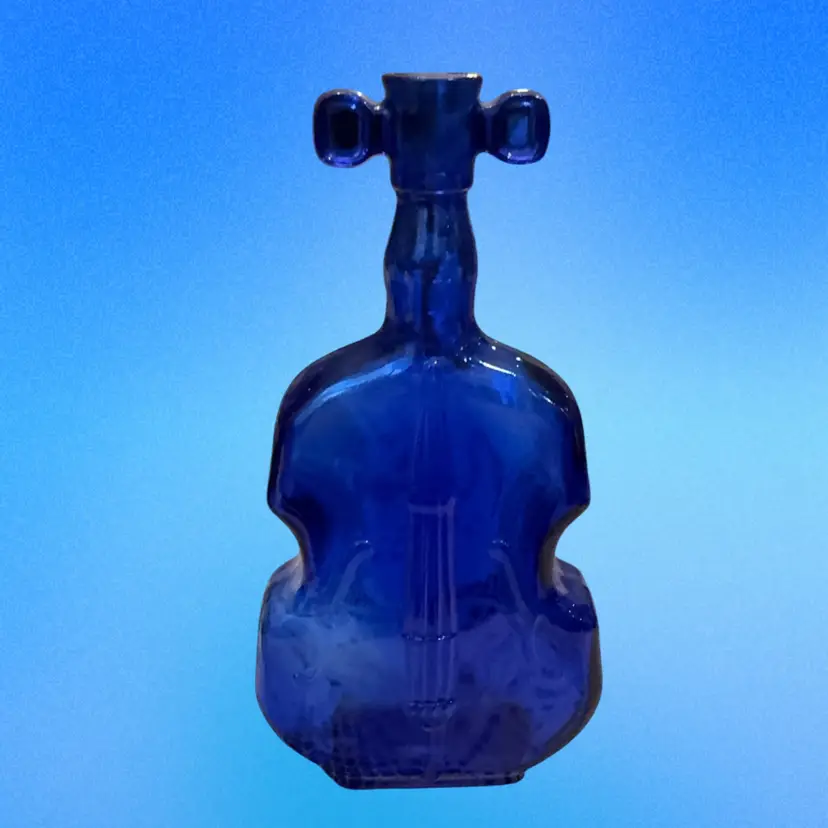 Cobalt Blue Violin Bottle