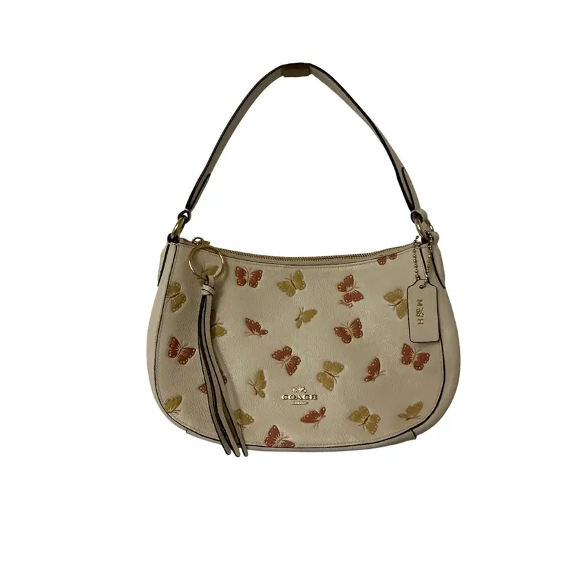 Leather Coach Sutton Crossbody Butterfly Pattern 11x 7 1/2 X 2 3/4 Style #69632