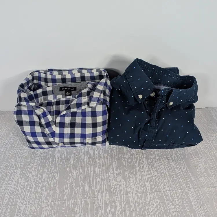 Banana Republic Mens Large Camden Fit Button Ups Bundle - Lot of 2