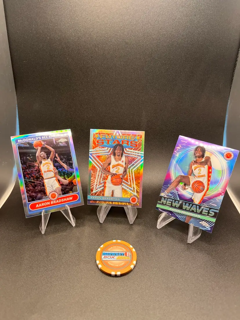 Aaron Bradshaw 3-card Lot 2023 Topps Chrome McDonald’s Kentucky Wildcats