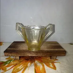 Art Deco yellow depression glass