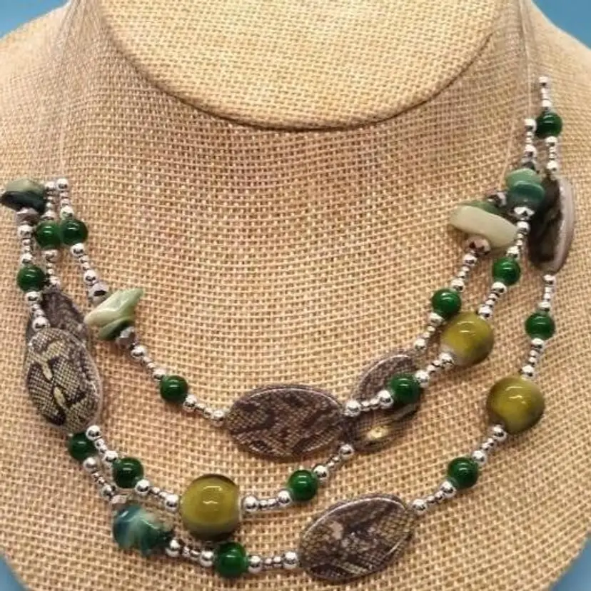 Vintage Multi-Strand Beaded Necklace