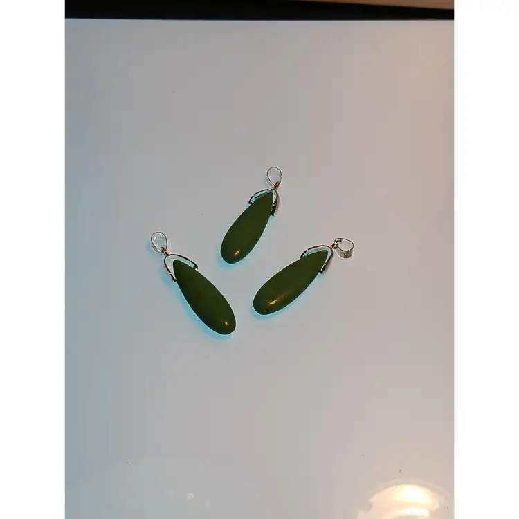 3 Turquoise Gemstone Drops with Bails