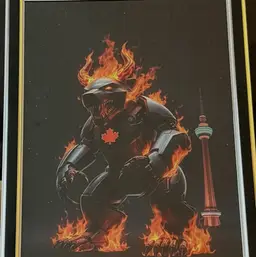 Grim Fire Bear - 9x11 Print