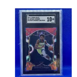 Anthony Edward’s Red/white/orange Flash Prizm Rc SGC 10 Minnesota Timberwolves