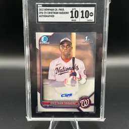 2022 Bowman Chrome Cristhian Vaquero 1st Bowman Auto SGC 10/10