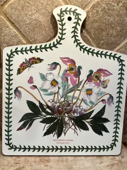 Portmeirion Butterfly & 🦋 Floral Cutting Board Wall Kitchen Decor Nearly 12 Inches Tall
