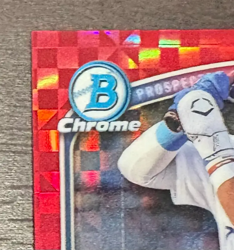 2025 Bowman Eduardo Quintero 1st Chrome Red X-Fractor Auto /5 Los Angeles Dodgers