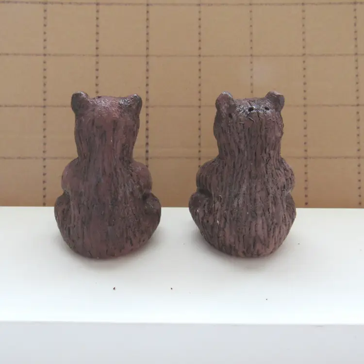 Little Brown Bear Cubs Salt and Pepper Shaker Set