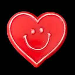 Hallmark Cards, Inc. Vintage Plastic Heart, Smiley Face Brooch