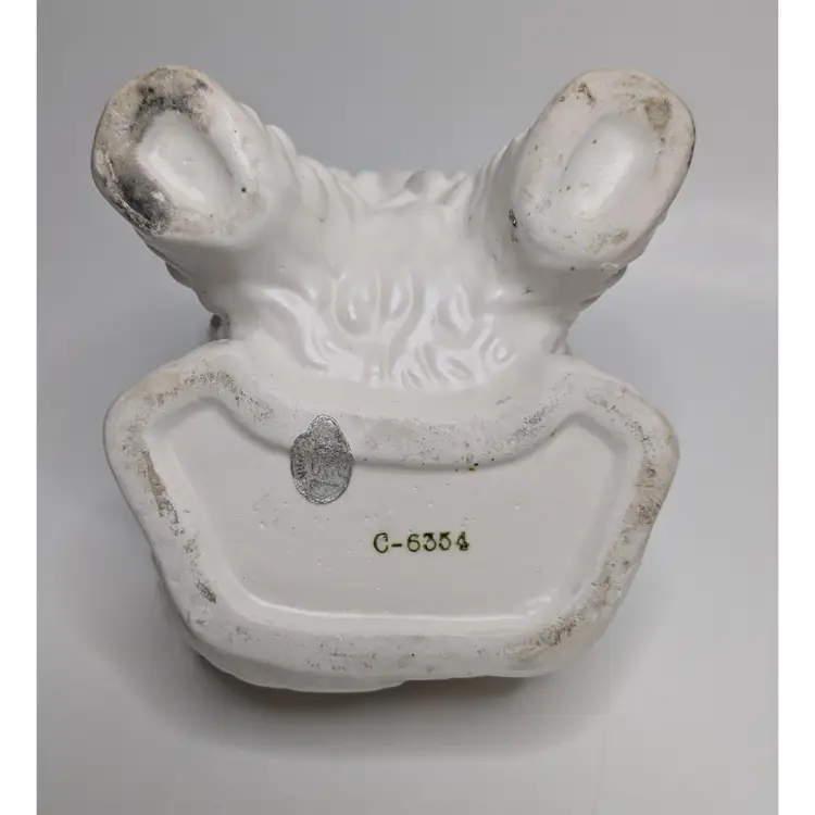 Vintage Napco French Kitty w/Blue Beret and Bow Ceramic Planter, Japan, Kitsch, C-6354