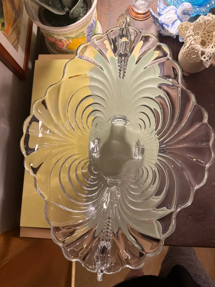 Vintage Oval Glass Bowl