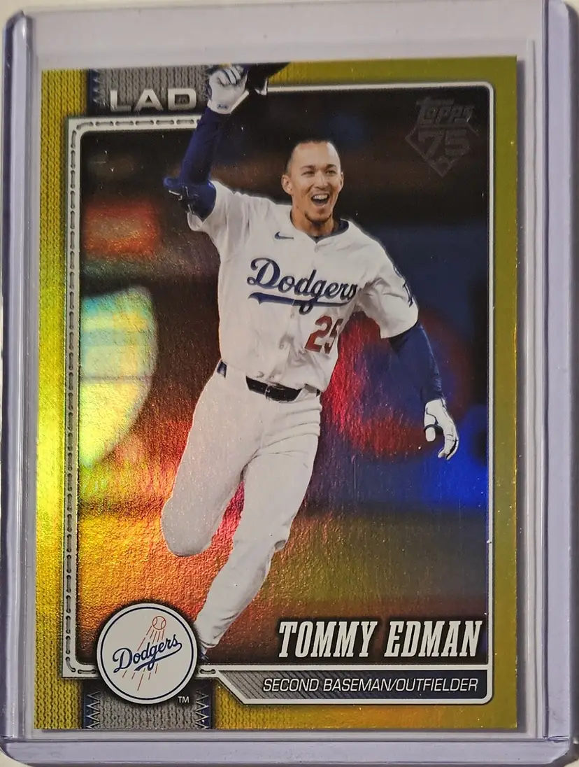 2026 Topps Series 1 Yellow Rainbow Foil Tommy Edman 023/299