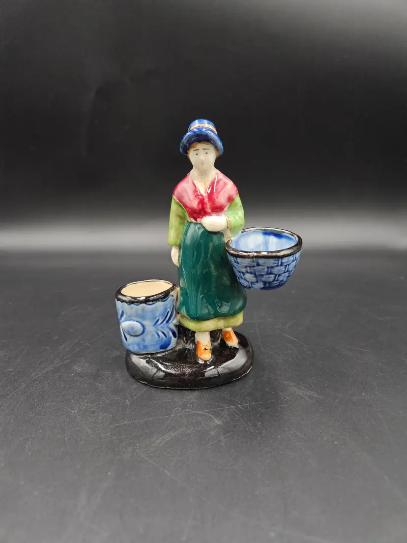 #A36 Porcelain Salt Cellar Woman Figurine Made in Japan