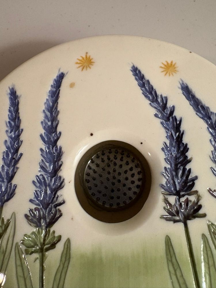 Ikebana Flower Frog Vase Lavender 2009