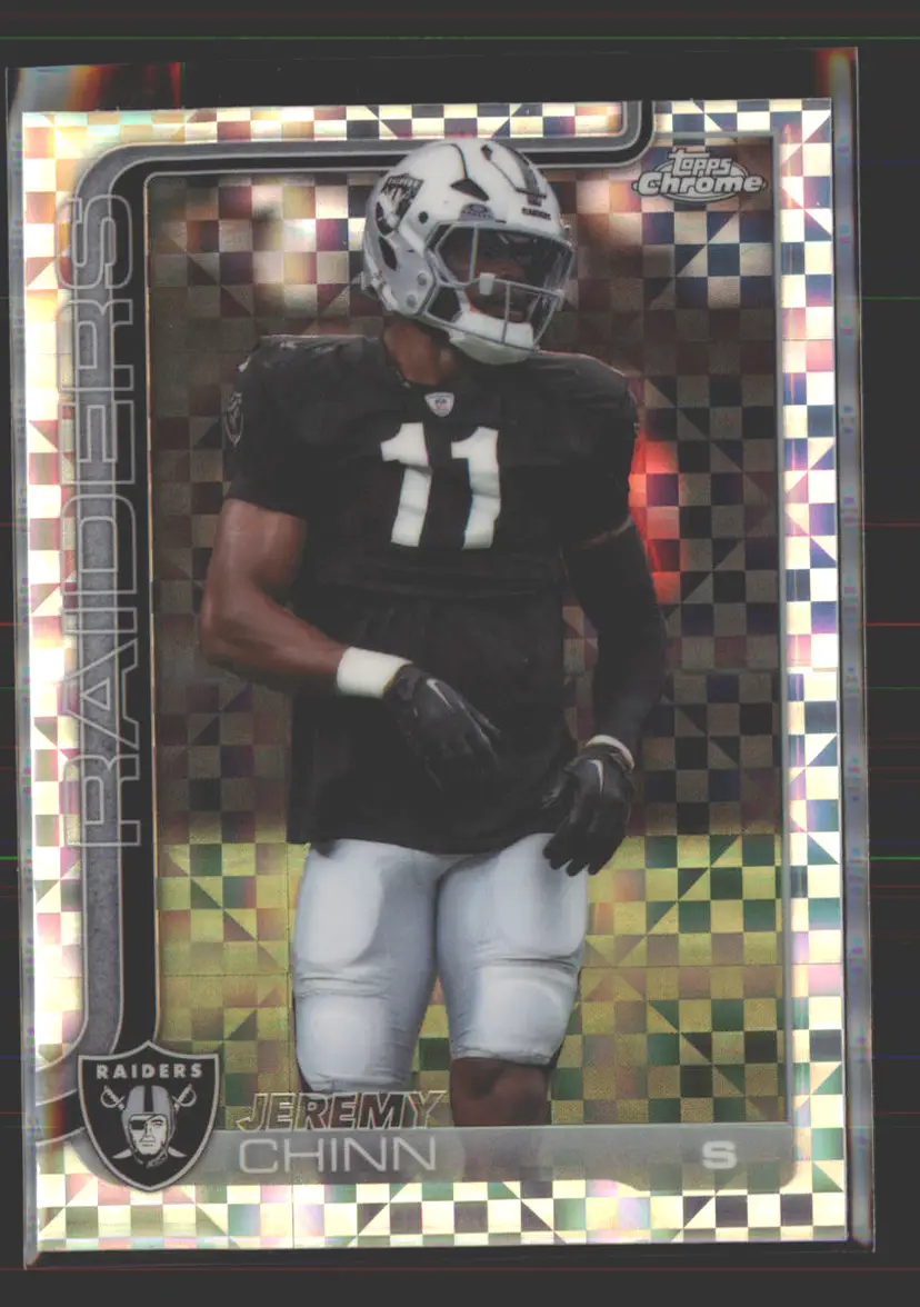 Jeremy Chinn 2025 Topps Chrome X-Fractor #184 - (142) - Las Vegas Raiders