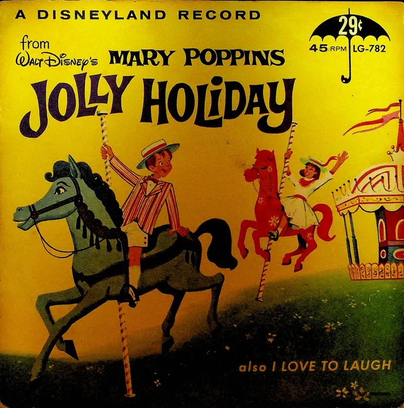 Mary Poppins Walt Disney Jolly Holiday 45 RPM Record