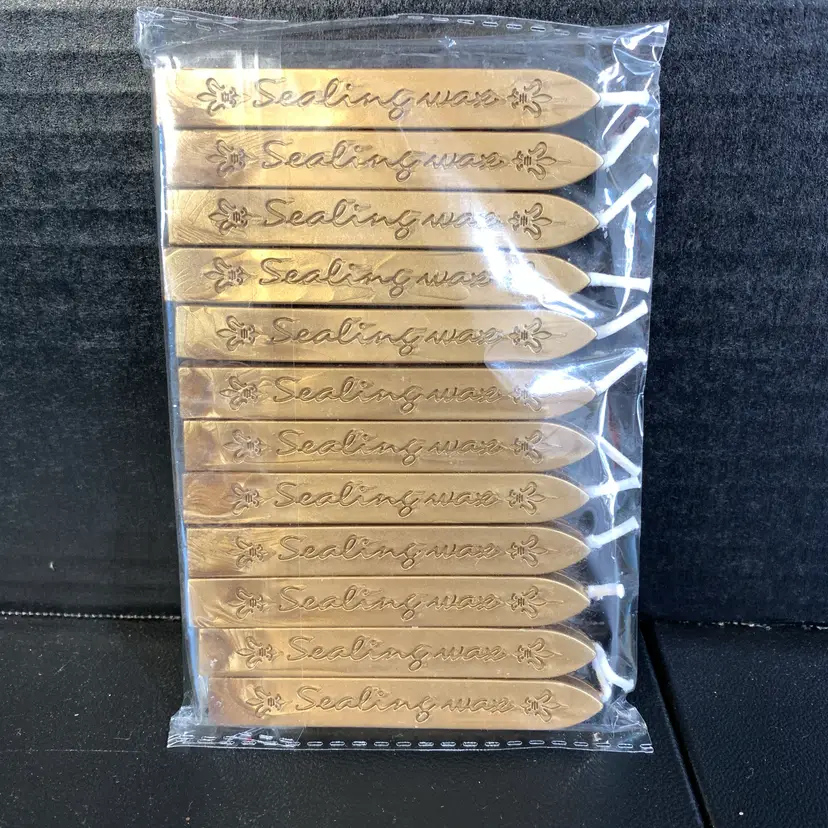 Gold Metallic Sealing Was Set of 12