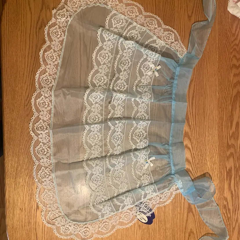 045 Vintage Sheer Apron With Tags