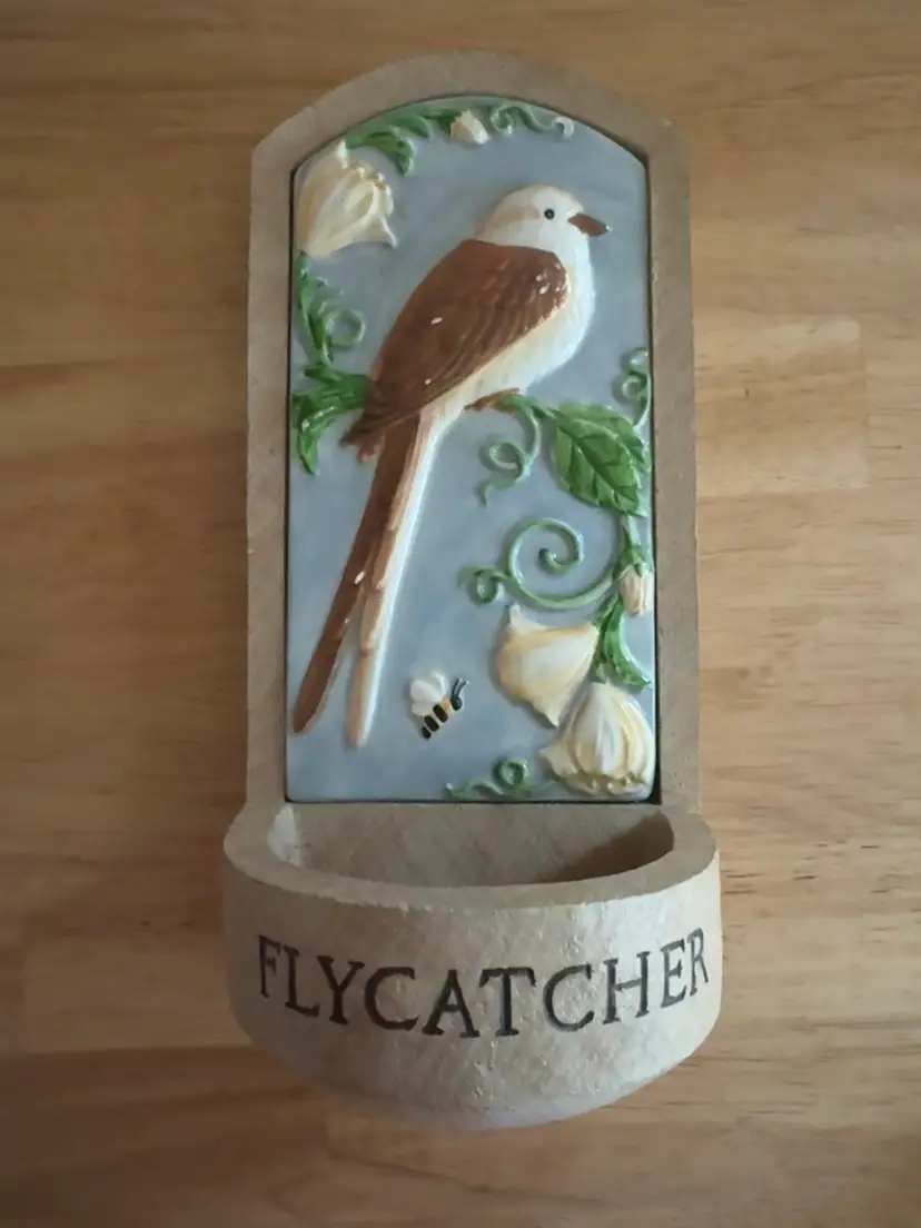 Scissor Tail, Flycatcher, Birdfeeder, Resin And Pottery